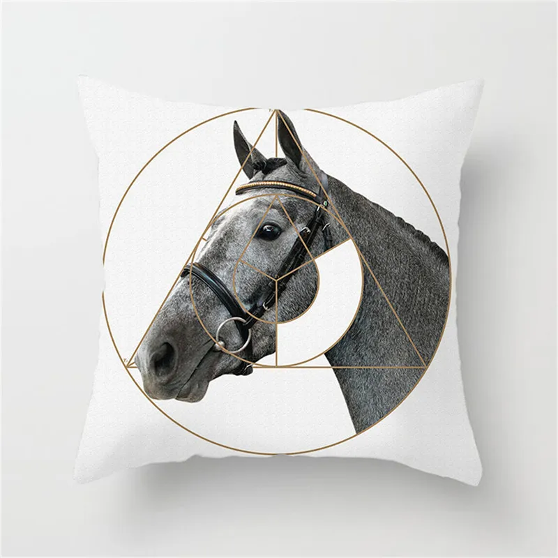 Fuwatacchi чехол для подушки с изображением животных Лошадь волк белка Зебра тигровая