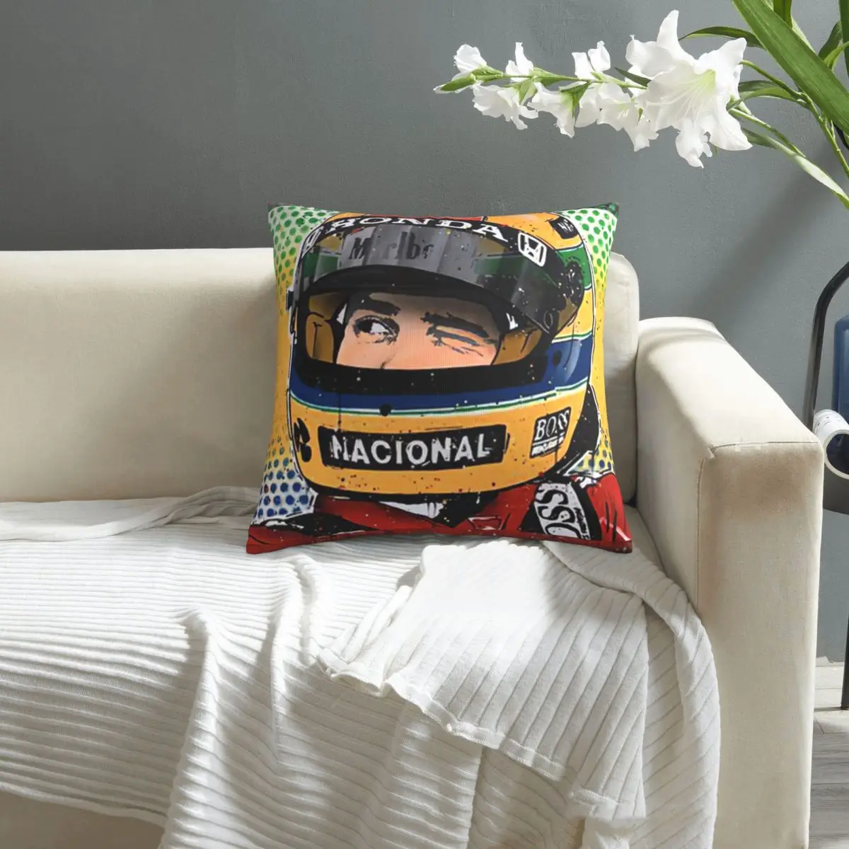 

Ayrton Senna pillowcase printed cushion cover sofa waist pillow pillow cover