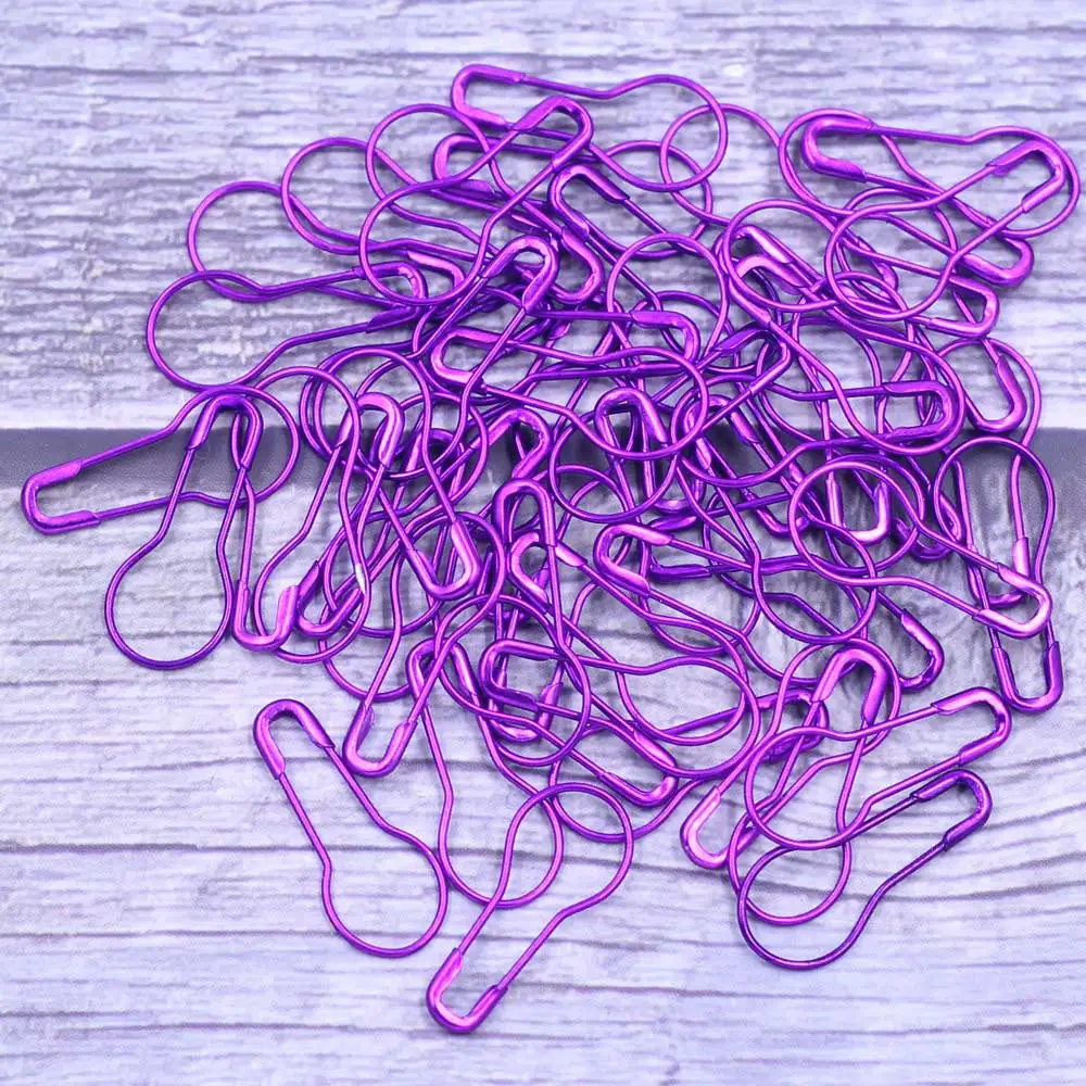 

1000Pcs Brooches Safety Pins Knitting Needles Stitch Marker Hangtag Bulb Gourd Flask Shape Purple Jewelry DIY Findings 21x9mm