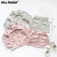 baby girl clothes set cotton infant toddler girls jean jacketdenim skirt 2pcs spring autumn long sleeve clothing sets outfit