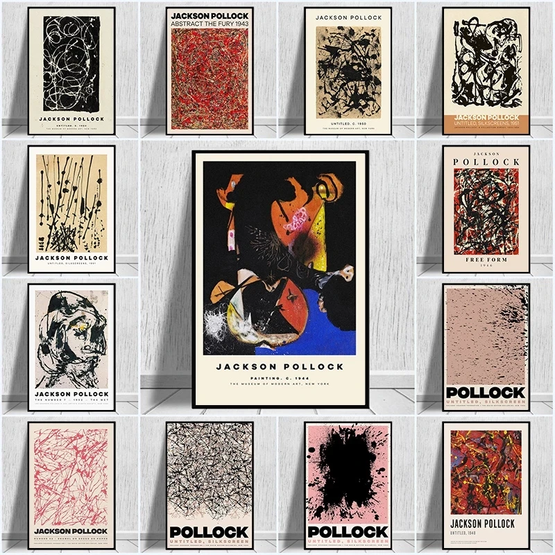 Известный мастер художник Джексон Поллок абстрактная эстетика холст живопись