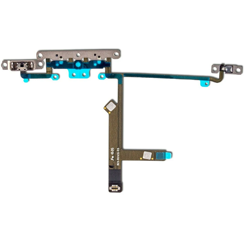 

Volume Mute Switch Flex Cable With Metal Holding Brackets For iPhone X XS XSMAX XR