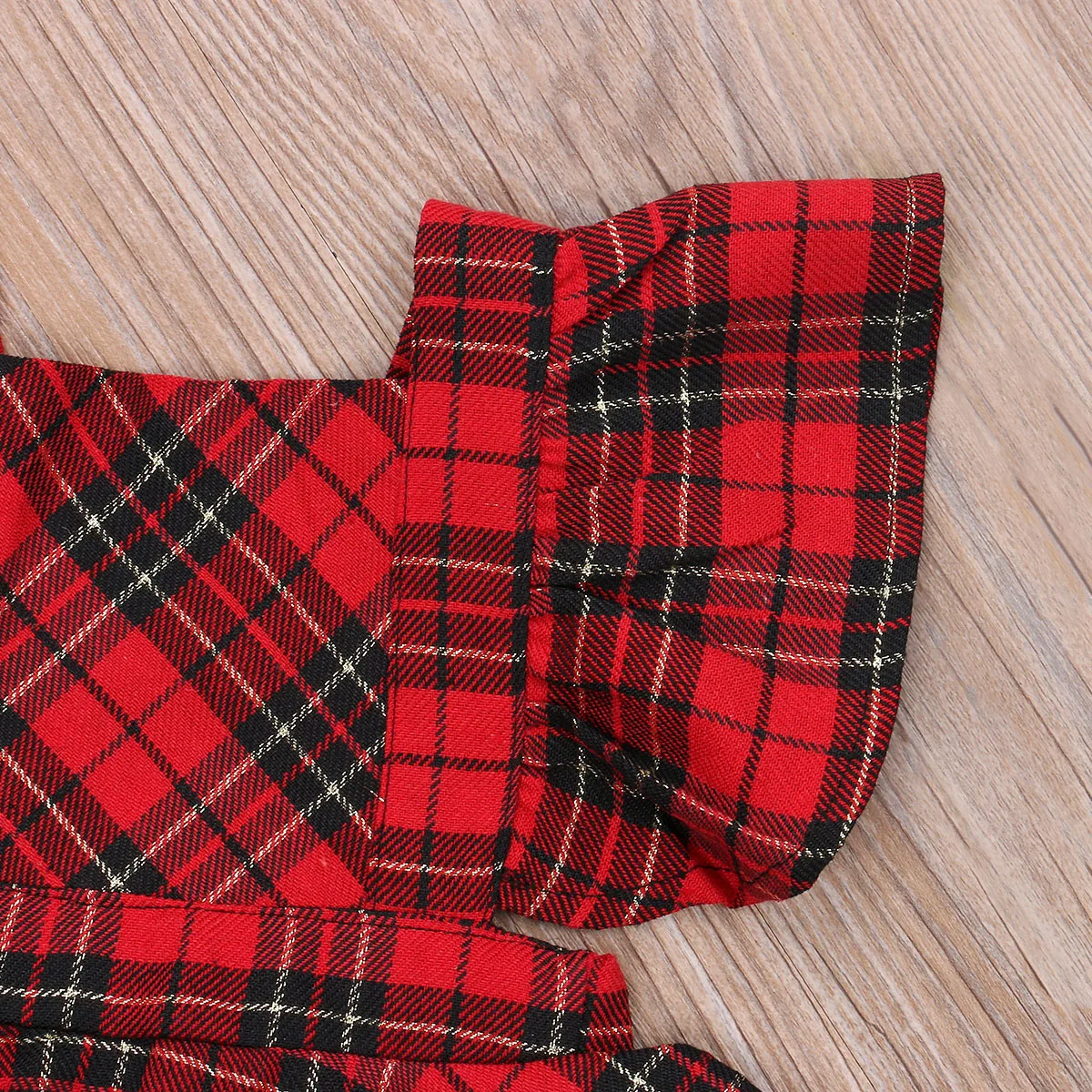 Red Plaid Loose Casual Princess Party Long Sleeve Dresses Headwear | Infant Toddler Kids Baby Girl Dress | Newborn Clothing 0-24M image 4