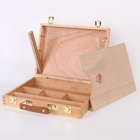wooden box easel multifunctional portable oil painting box with palette sketch easel accessories art supplies