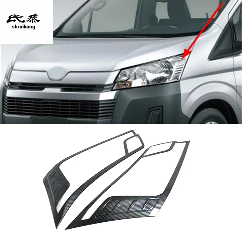 

1Lot ABS Carbon Fiber Grain Inside Decoration Cover For 2019 2020 Toyota HIACE 300 Left Hand Drive LHD