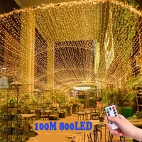 10m led fairy tale light string ac220v 3 color flower lantern waterproof outdoor wreath party holiday christmas decoration