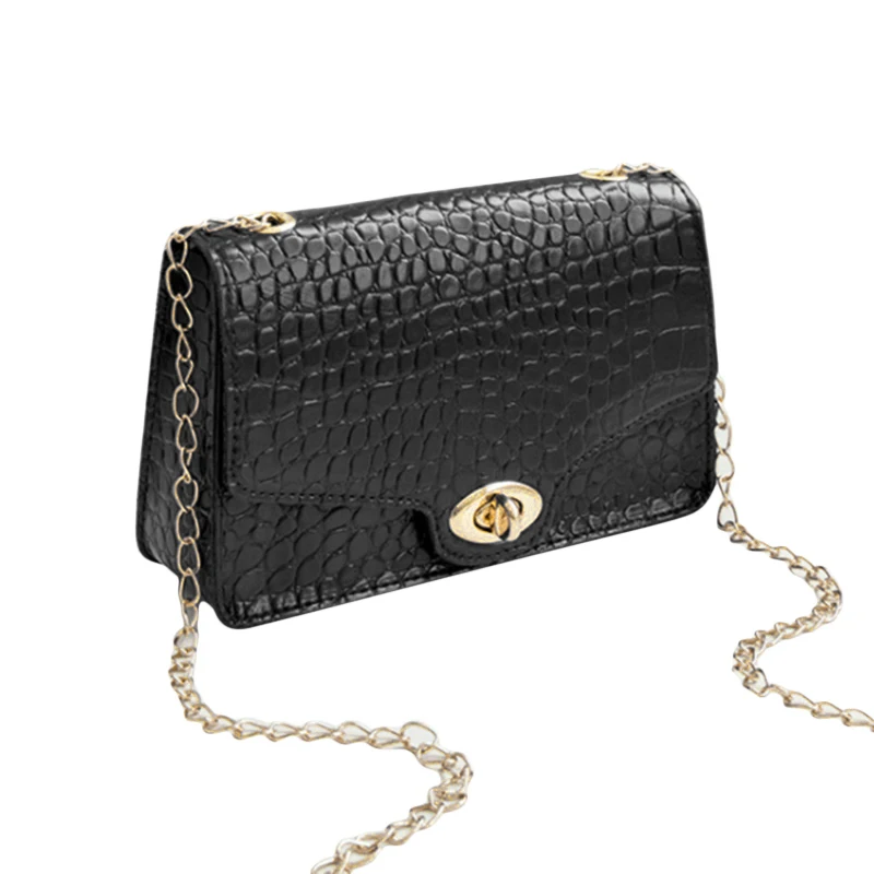 

Summer Chain Women MIni Flap Pu Leather Shoulder Bag Solid Small Lady Square Bag With Chain Messenger Bag