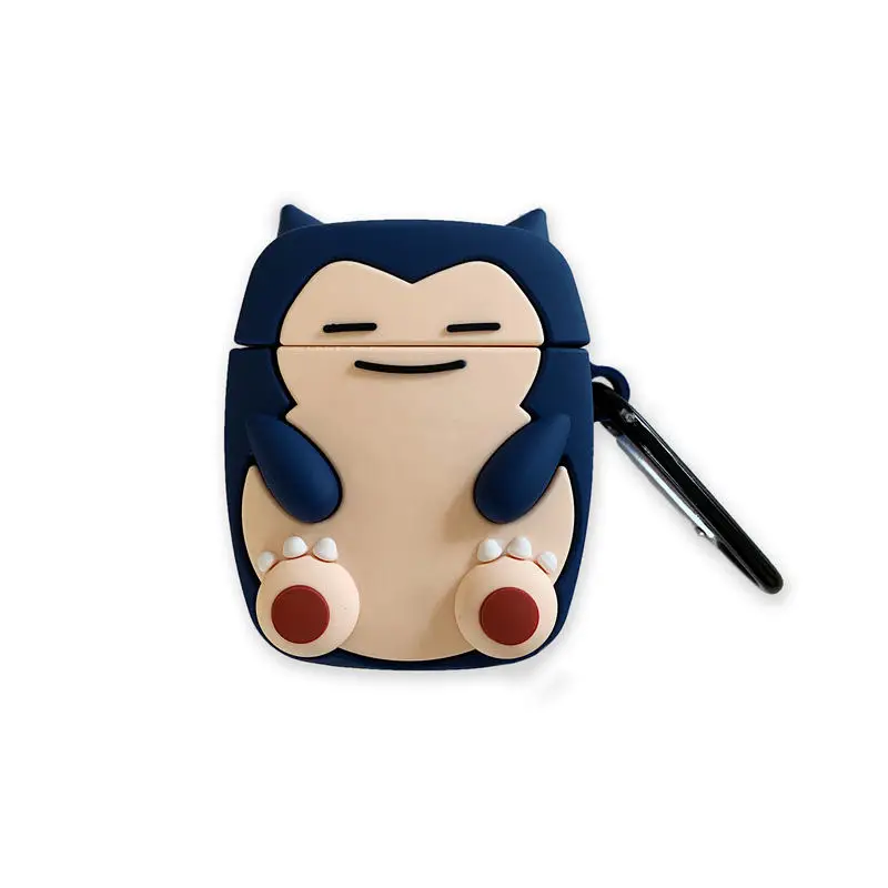 Для Apple AirPods Kawaii аниме чехол 3D милый мультфильм снорлакс кабигон медведь беспроводные наушники чехол для Airpods 2 Earpods Shell