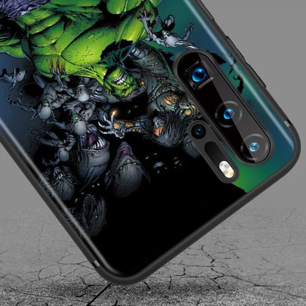 

Marvel Avengers Super Hero Hulk For Huawei P50 P40 P30 P20 P10 P9 P8 Lite Mini E 5G Pro Plus Soft TPU Silicone Black Phone Case