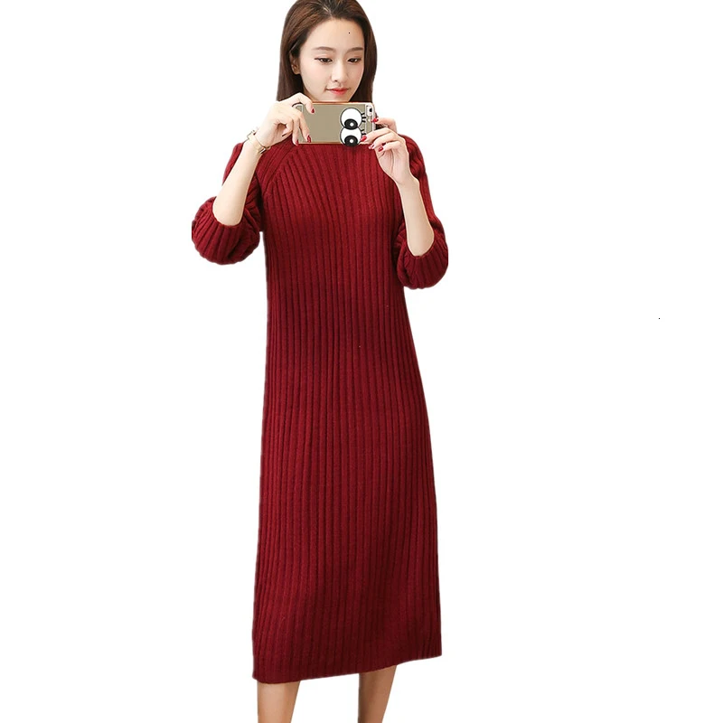 Длинные женские платья Trui зимние дизайнерские размер полувысокий воротник