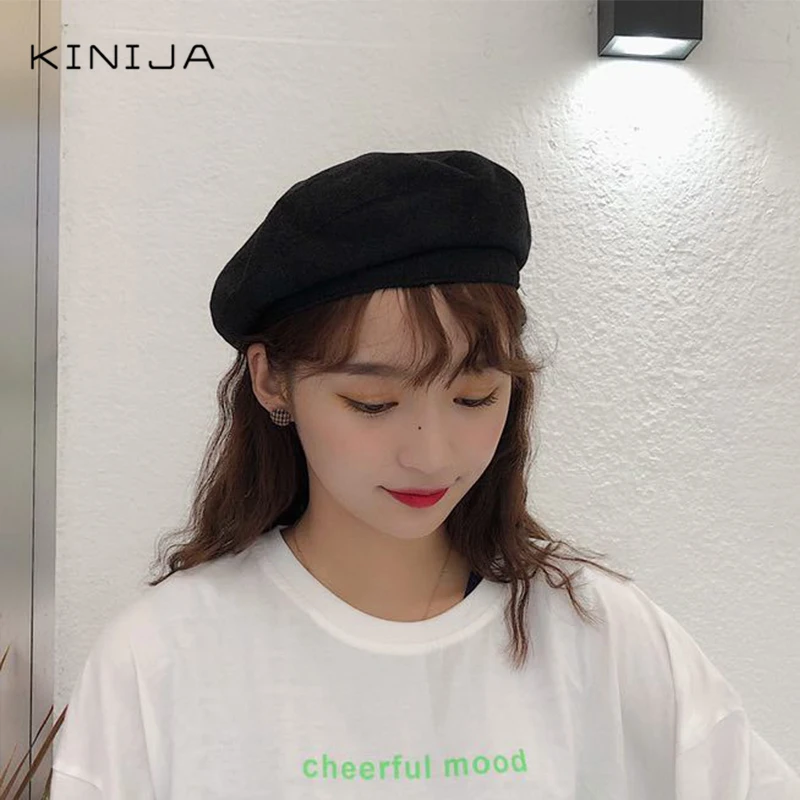 Корейский весенне летний осенний Универсальный тонкий дышащий берет для девушек