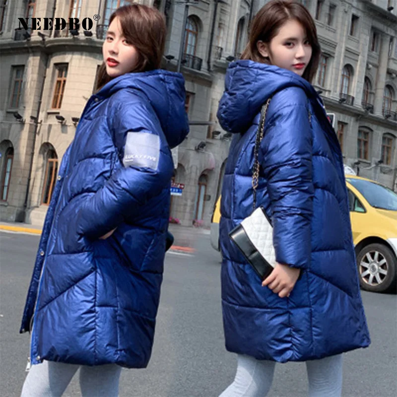 Winter Jacket Women Long Parka Oversize Winter Coat Women Hood Elegant Casual Slim Woman Winter Coats Feminine Women's Jacket
