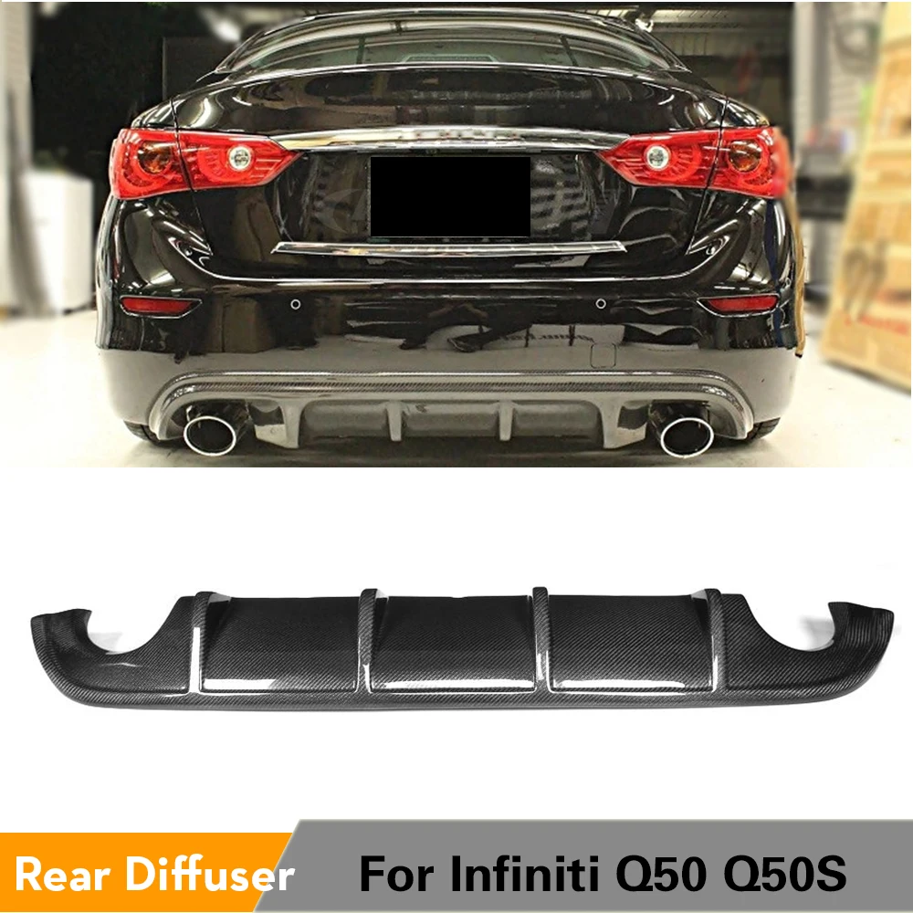 FRP из углеродного волокна PU задний бампер диффузор спойлер для Infiniti Q50 база и