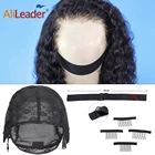 Шапочка для парика, эластичные ленты для изготовления парика с регулируемым ремешком на липучке, плетеная шапочка s, безклеевые сетки для волос, аксессуары, черный, сделай сам, Alileader