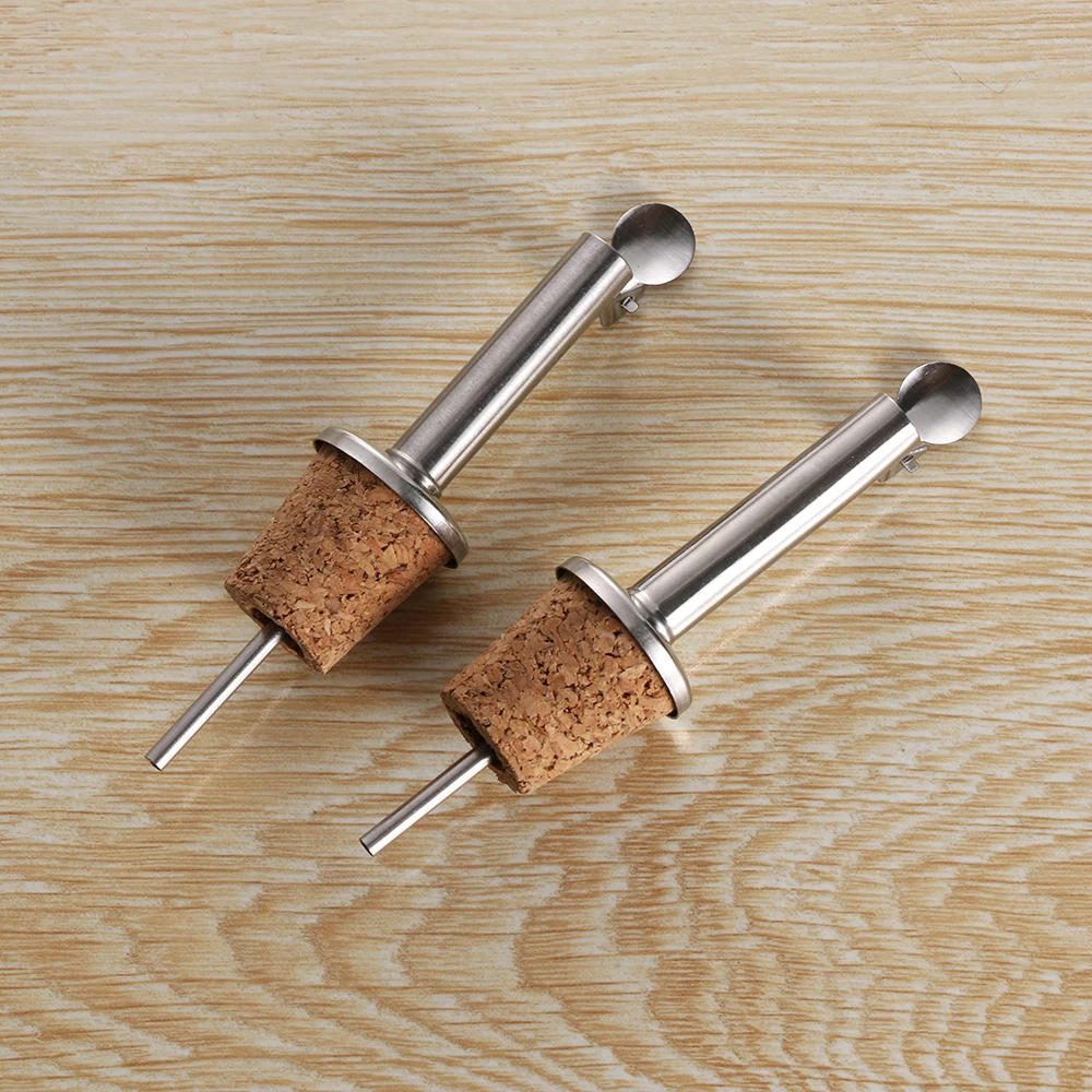 

1/3PCS Wooden Cork Red Wine Pourer Oil Beer Bottle Stopper Plug With Cover Home Kitchen Bar Accessories