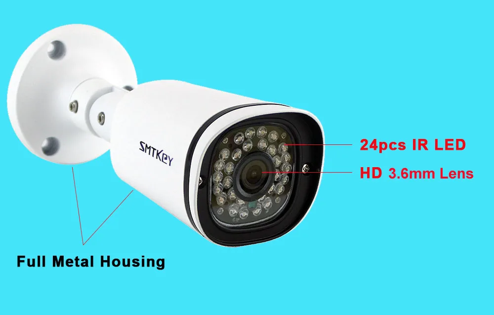 IP-камера SMTKEY H.265 12 В/48 В постоянного тока POE 3 6 мм 3MP / 5MP IPC Onivf Xmeye APP для NVR или системы