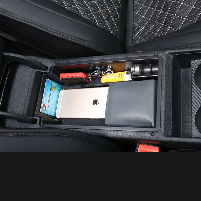 

Lsrtw2017 Abs Car Central Control Armrest Storage Box for Skoda Superb Octavia A7 Interior Mouldings Accessories 2016-2020