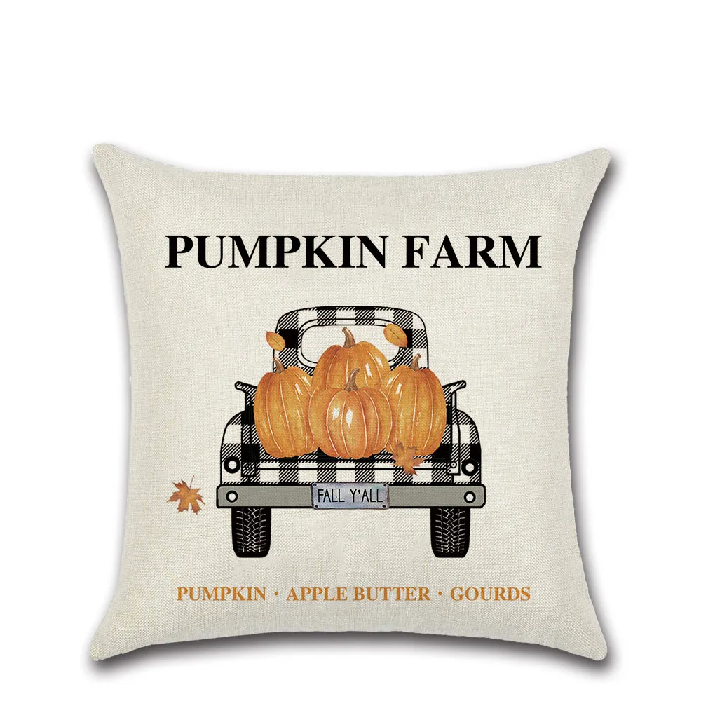 День благодарения постельное белье Чехол для подушки декоративные черный белый