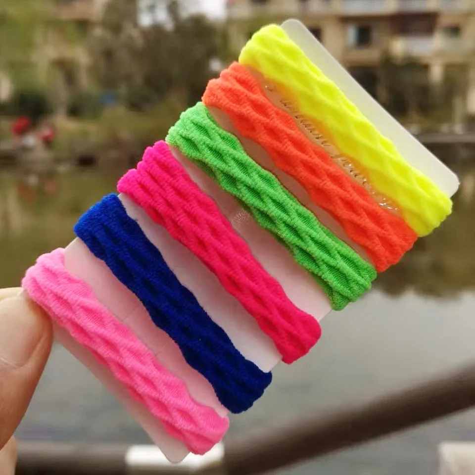 Rainbow 10 шт., хит, резиновые резинки с завязками для женщин, зимние Бархатные резинки для волос, резинки для волос, аксессуары для волос, конский хвост, резинка для волос - Цвет: Rainbow