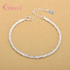 Новые трендовые женские ювелирные изделия 925 марок серебро Роскошная веревка цепочка браслет на ногу для девочек браслеты оптом вечерние подарок для влюбленных