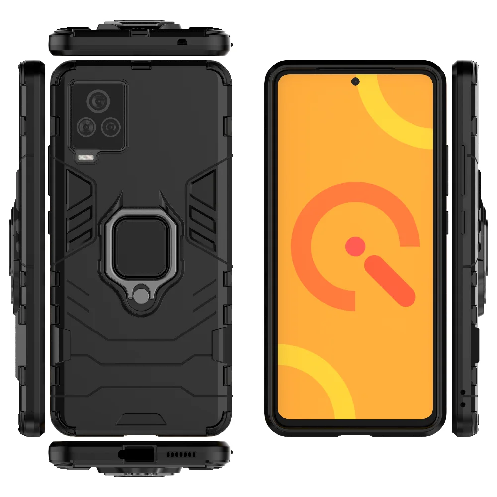 For Vivo iQOO 7 Case Cover For Vivo iQOO 7 Protective Cover Armor Shell Coque Funda Finger Ring Kickstand Hard Back Phone Case