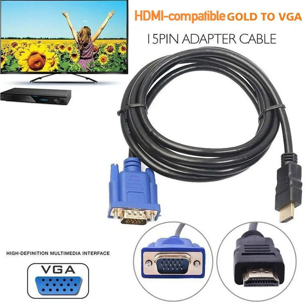 Аудиокабель преобразователь штекер гнездо 24 К Позолоченный разъем VGA 15 контактов