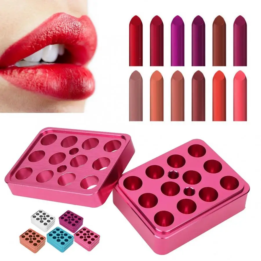Профессиональные 12 отверстий 9 3 мм DIY алюминиевый сплав губная помада заполнение