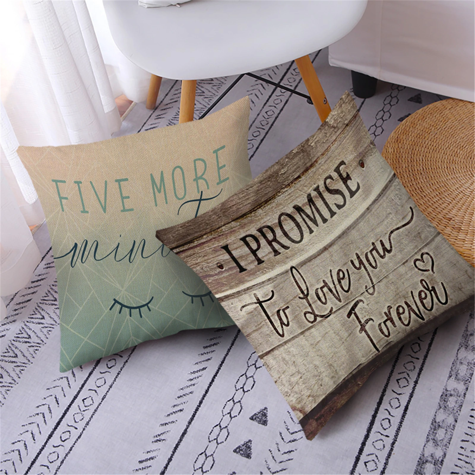 

Fuwatacchi I Love You слова подушек белье Декоративные диванные подушки крышка для украшения дома, дивана, You & Me с принтом букв, наволочки для подушек