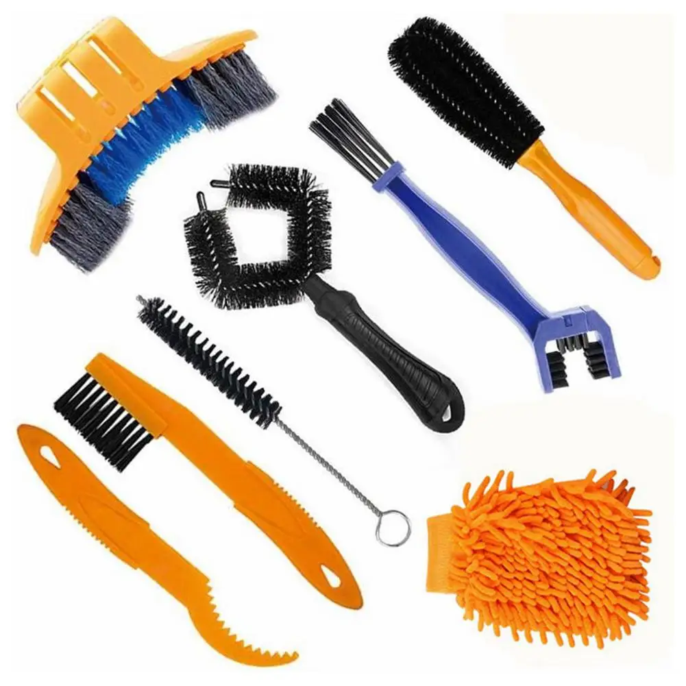 

10 точных щеток для чистки велосипеда, включая цепочку, скруббер для велосипеда, велосипедная щетка для чистки, набор для чистки велосипеда