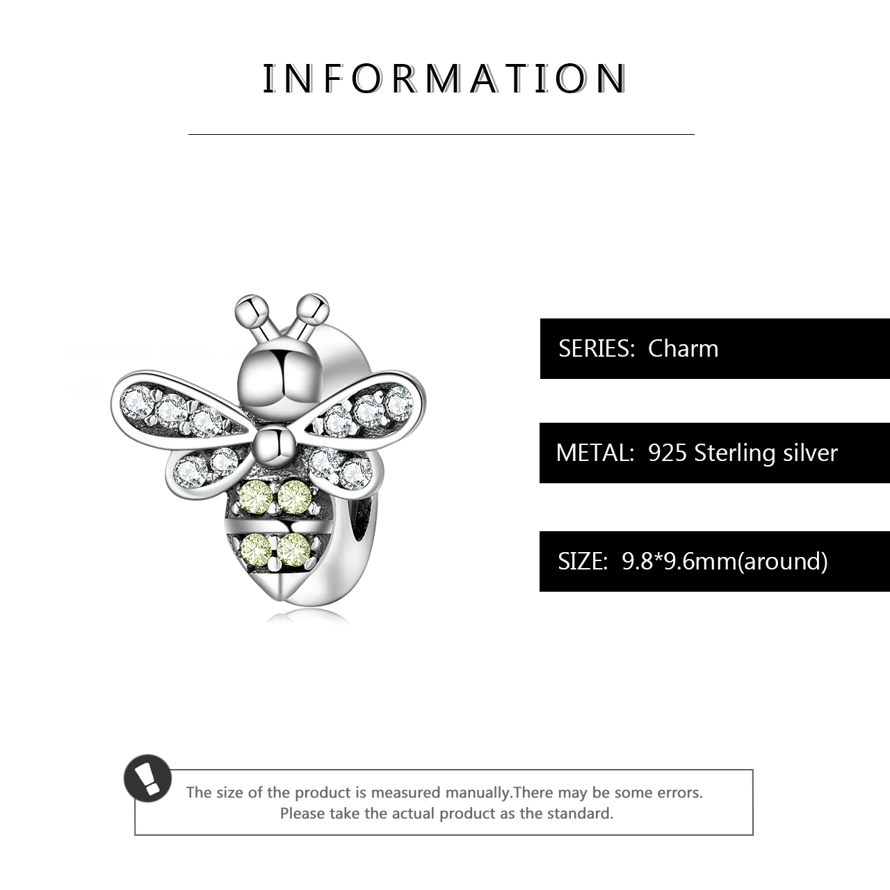 925 стерлингового серебра нежный пчелы и с открытыми пальцами украшенные цветами