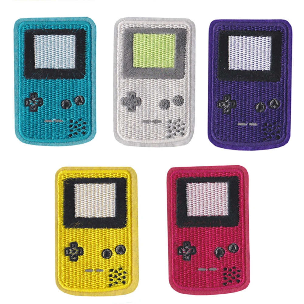 5 цветов милые нашивки для игровой консоли вышитые с помощью утюга сделай сам