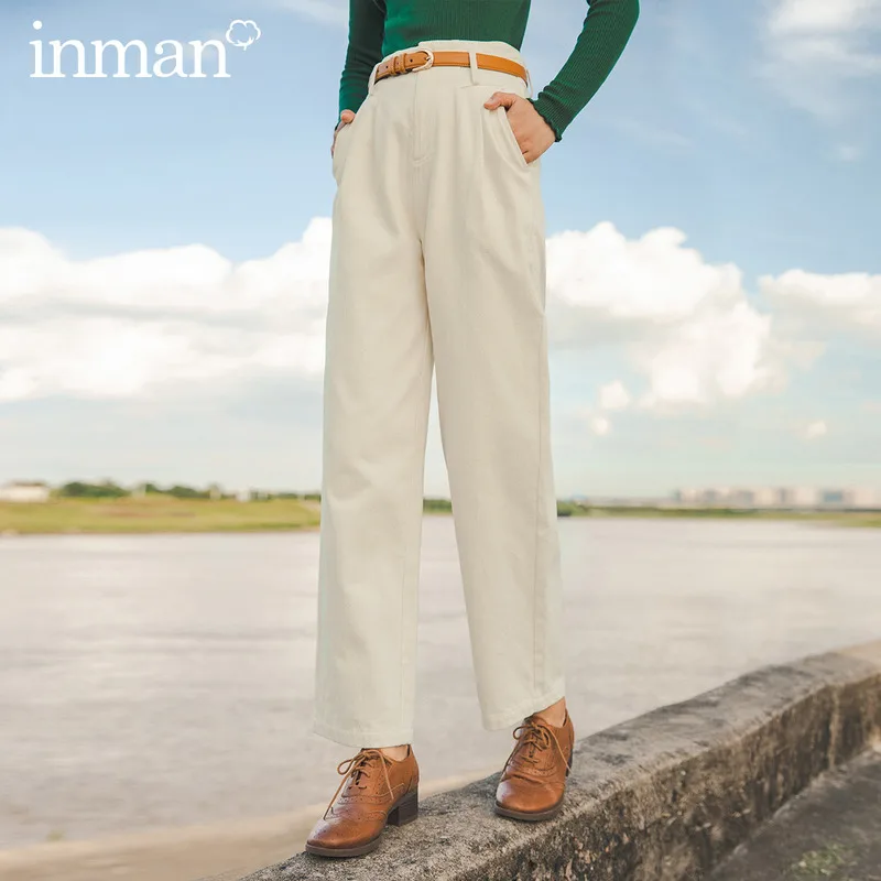 Инман осень зима литературные классические брюки корейский стиль хлопок удобные