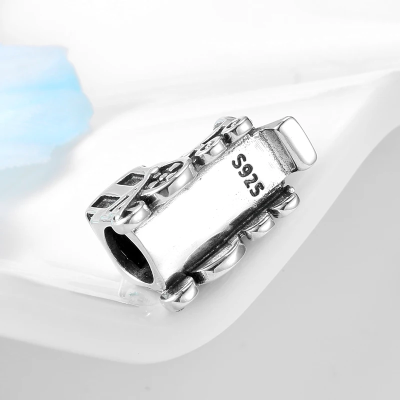 Classic Series 100% 925 Sterling Silver Retro Steam Train Shape Beads DIY Gift Fit European Women Bracelet Bangle Jewelry making | Украшения