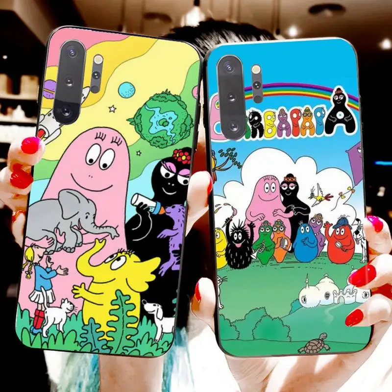 

HPCHCJHM Cute cartoon Barbapapa Fashion Fun Dynamic Phone Case For Samsung Note 7 8 9 10 pro Galaxy J7 J8 J6 Plus 2018 Prime