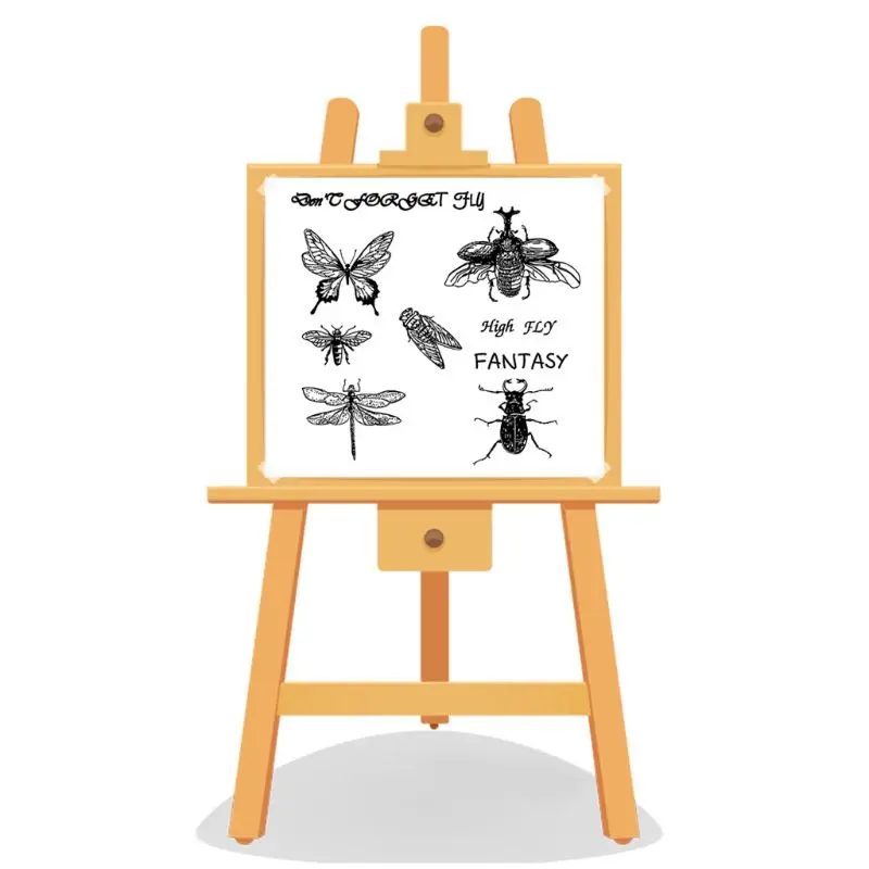 Прозрачный штамп в виде насекомых для скрапбукинга Прозрачная силиконовая