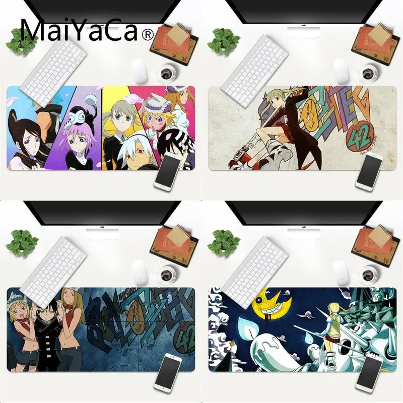

MaiYaCa Funny Soul Eater mouse mat high quality DIY picture with edge locking Gaming Mouse Mat xl xxl 600x300mm for dota2 cs go