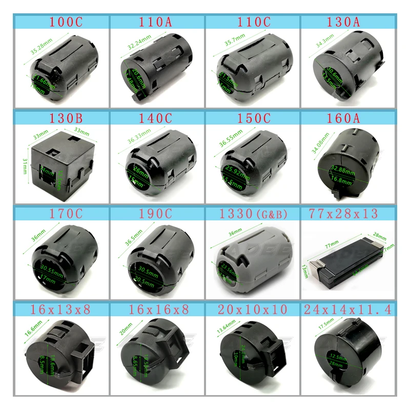 Круглая форма высокоимпедансный фильтр EMI для кабеля SCUF90A