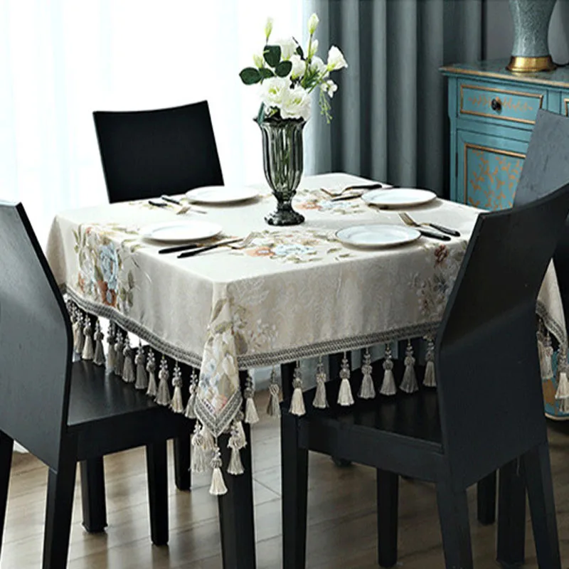 Многофункциональные элегантные скатерти пылесборник квадратная скатерть для