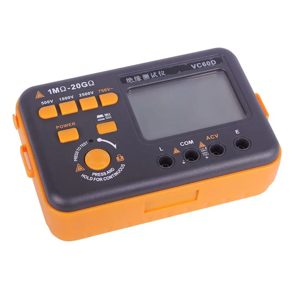 VICTOR VC60D цифровой тестер изоляции Измеритель сопротивления 2500 В