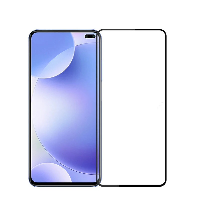 Protector de pantalla de vidrio templado para Xiaomi Poco X2, cubierta de pegamento completo para Xiaomi Poco X2, pel&iacute;cula de borde curvo 3D, 2 uds.-0