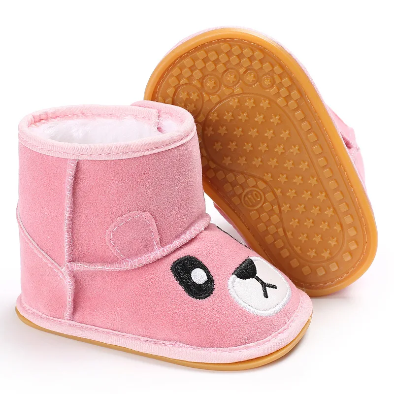 Baby Snow Boots Girls Boys Shoes Soft Sole 0-18 months Anti-Slip Warm Winter Infant Prewalker Toddler Booties Socks