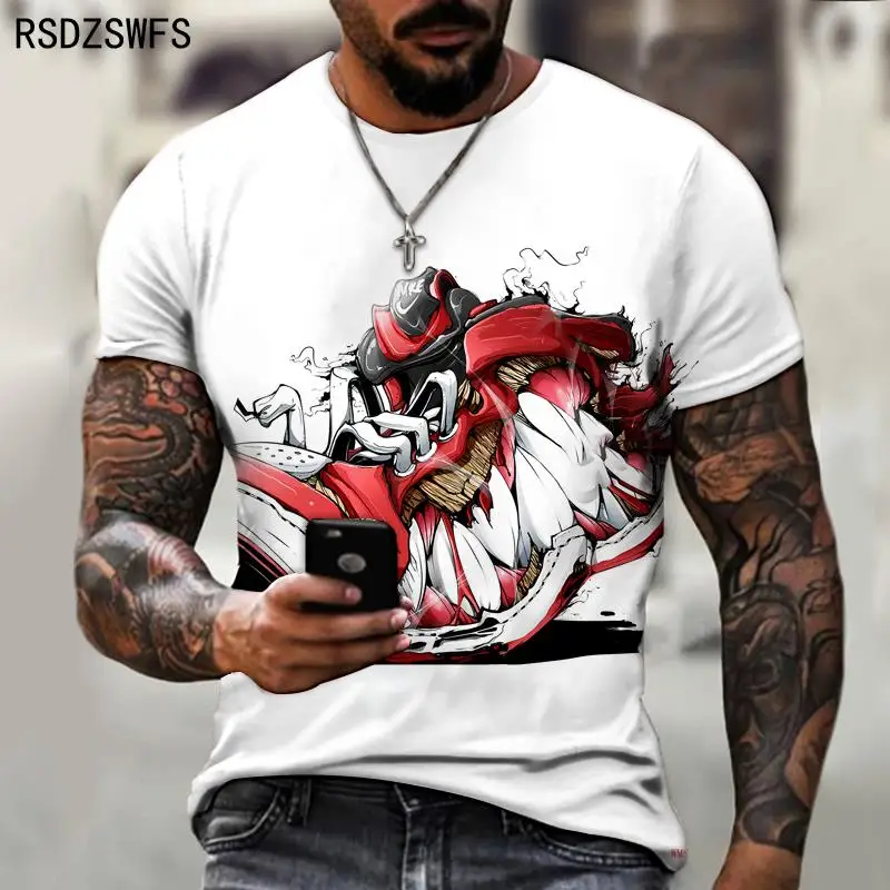 Футболка мужская с 3D-принтом пикантный дизайнерский уличный тренд рисунком