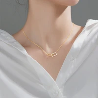 jtcfly double square shape necklace shine diamond pendant necklace for women fashion jewelry cute accessories