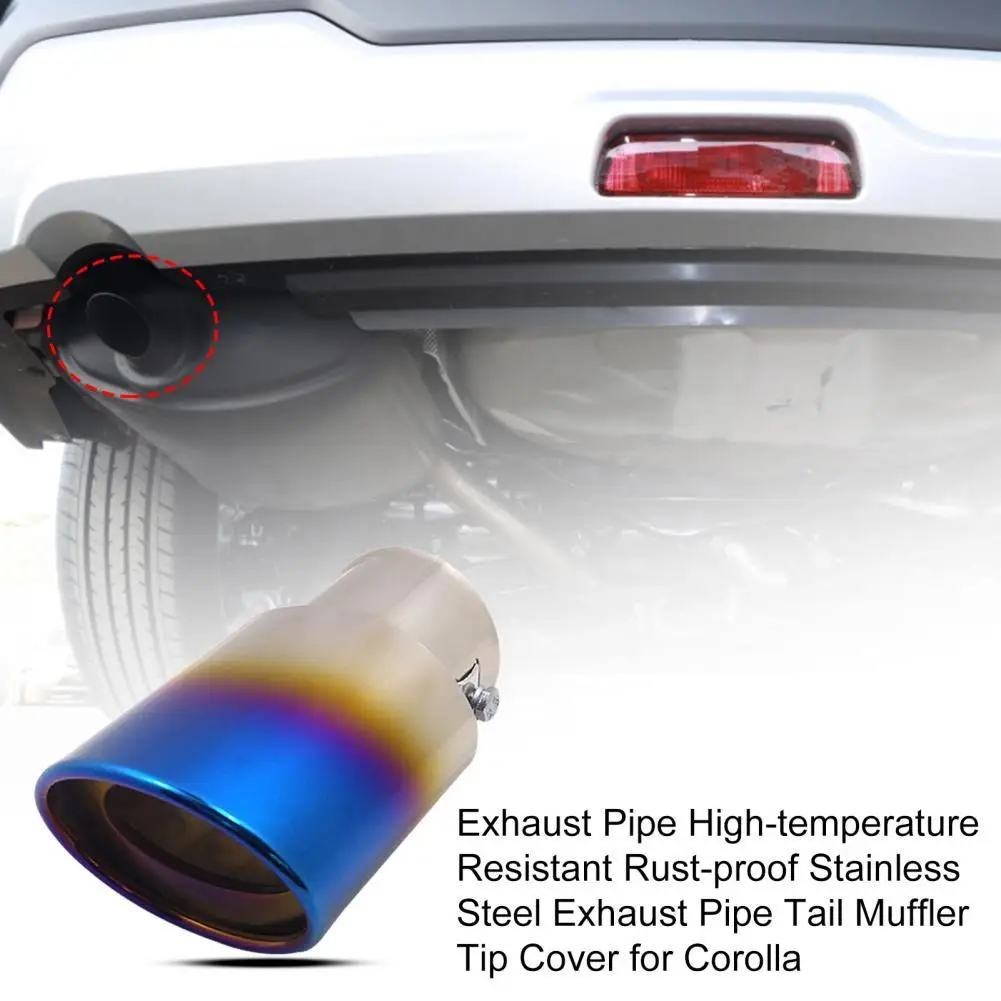

35% Hot Sales Exhaust Pipe High-temperature Resistant Rust-proof Stainless Steel Exhaust Pipe Tail Muffler Tip Cover for Corolla
