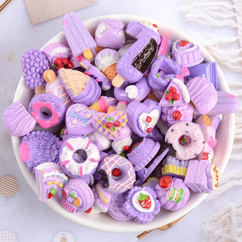 10 шт. кабошон Пончик макарон плоская спина | Дом и сад