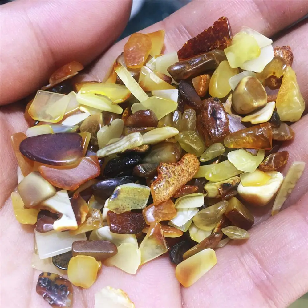 100 г Натуральный Янтарный Хрустальный Роллинг камни целебные кристаллы Образец