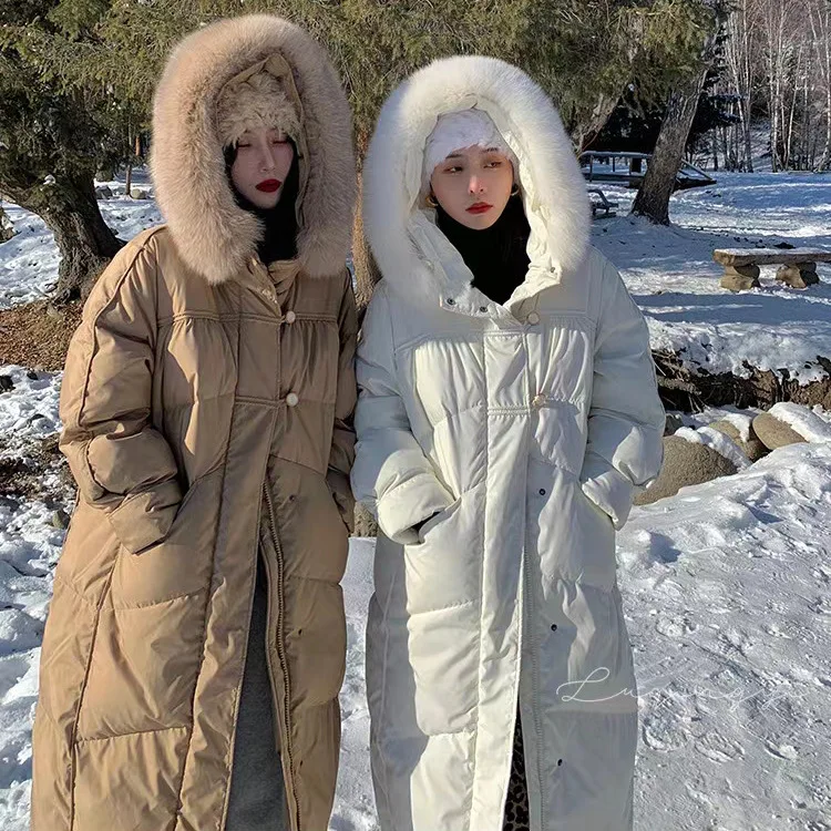 2021 new long winter jacket women's warm hooded down jacket parka coat women Korean casual loose winter jacket jacket
