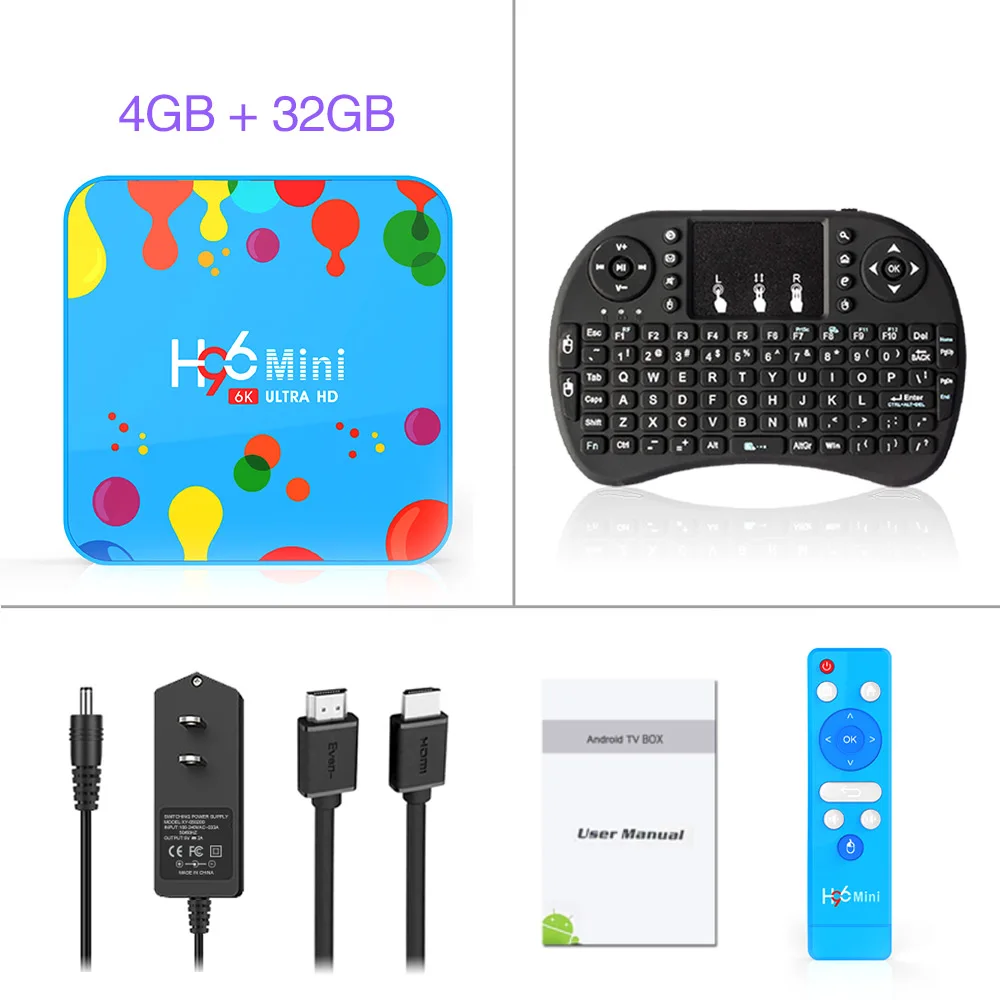 4G 32G i8 nobacknit H96 Мини Android 9,0 ТВ приставка Allwinner H6 6K H.265 USD3.0 двойной Wifi HDR Поддержка Google плеер Youtube телеприставка 4 ГБ 32 ГБ 128 ГБ - Цвет: 4G 32G i8 nobacknit