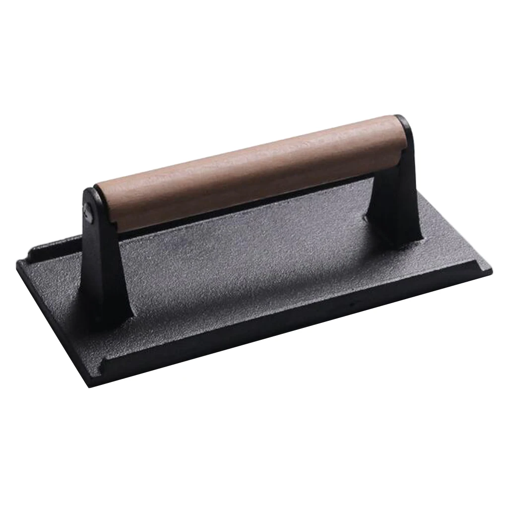 Высококачественный кухонный тяжелый чугунный стейк и бургеров колбасный гриль