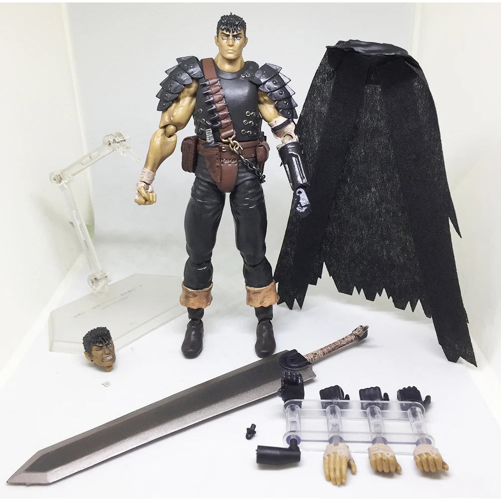 

Экшн-фигурка героя игры Berserk Beruseruku Figma 359 Black Swordman, коллекционная фигурка, Коллекционная модель игрушки